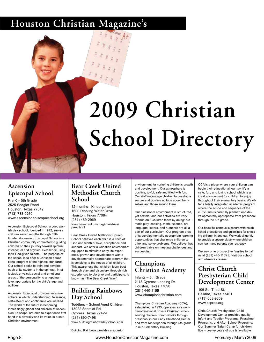 2009 Christian School Directory