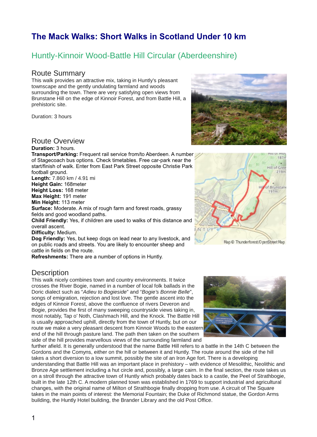 The Mack Walks: Short Walks in Scotland Under 10 Km Huntly