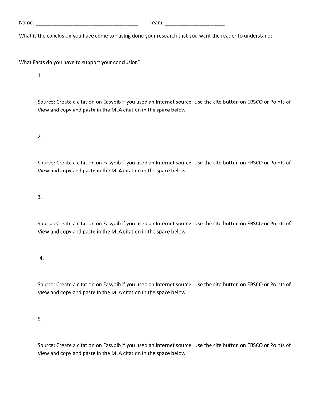 What Facts Do You Have to Support Your Conclusion?