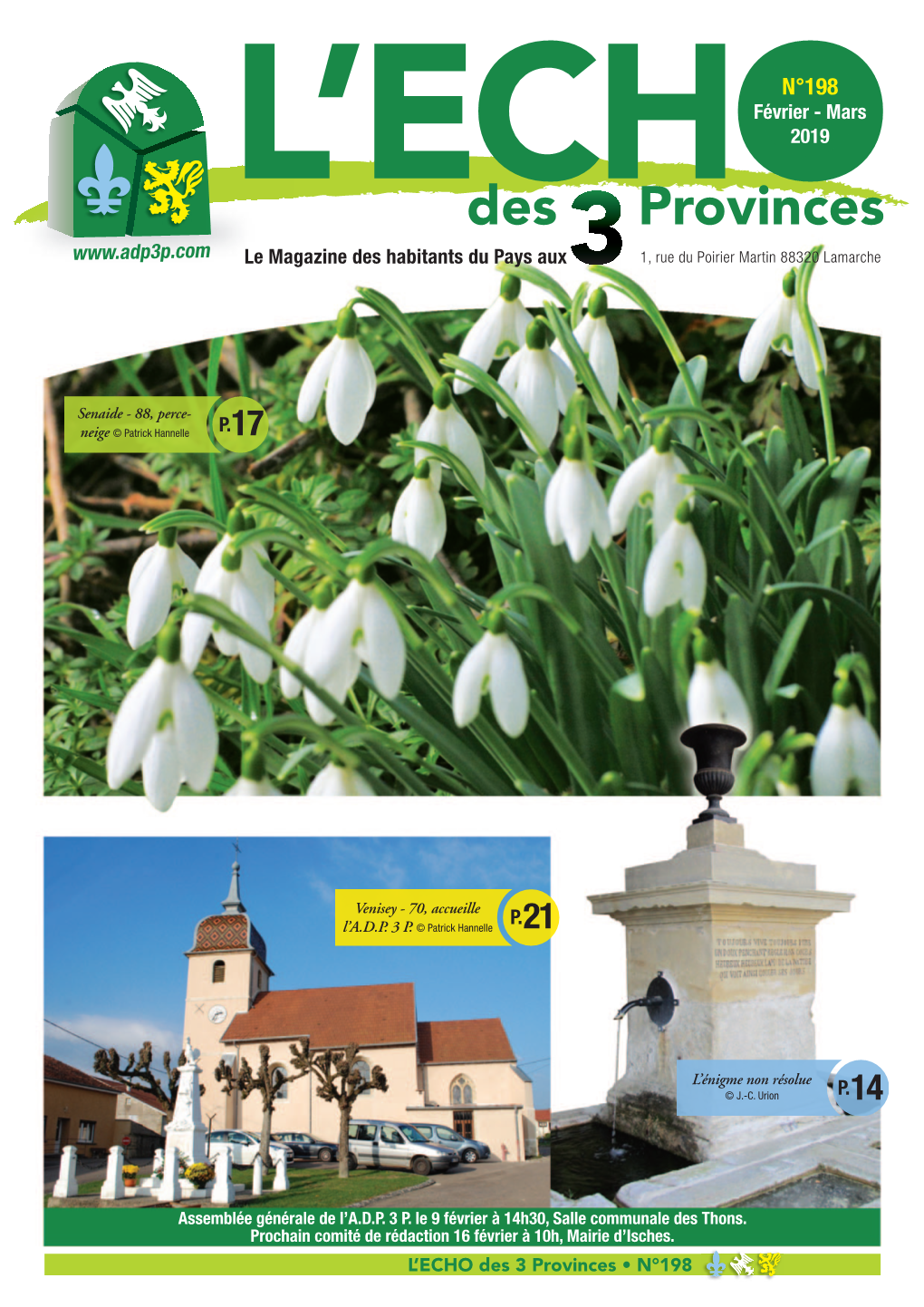 N°198 Février - Mars 2019 Des Provinces Le Magazine Des Habitants Du Pays Aux 1, Rue Du Poirier Martin 88320 Lamarche