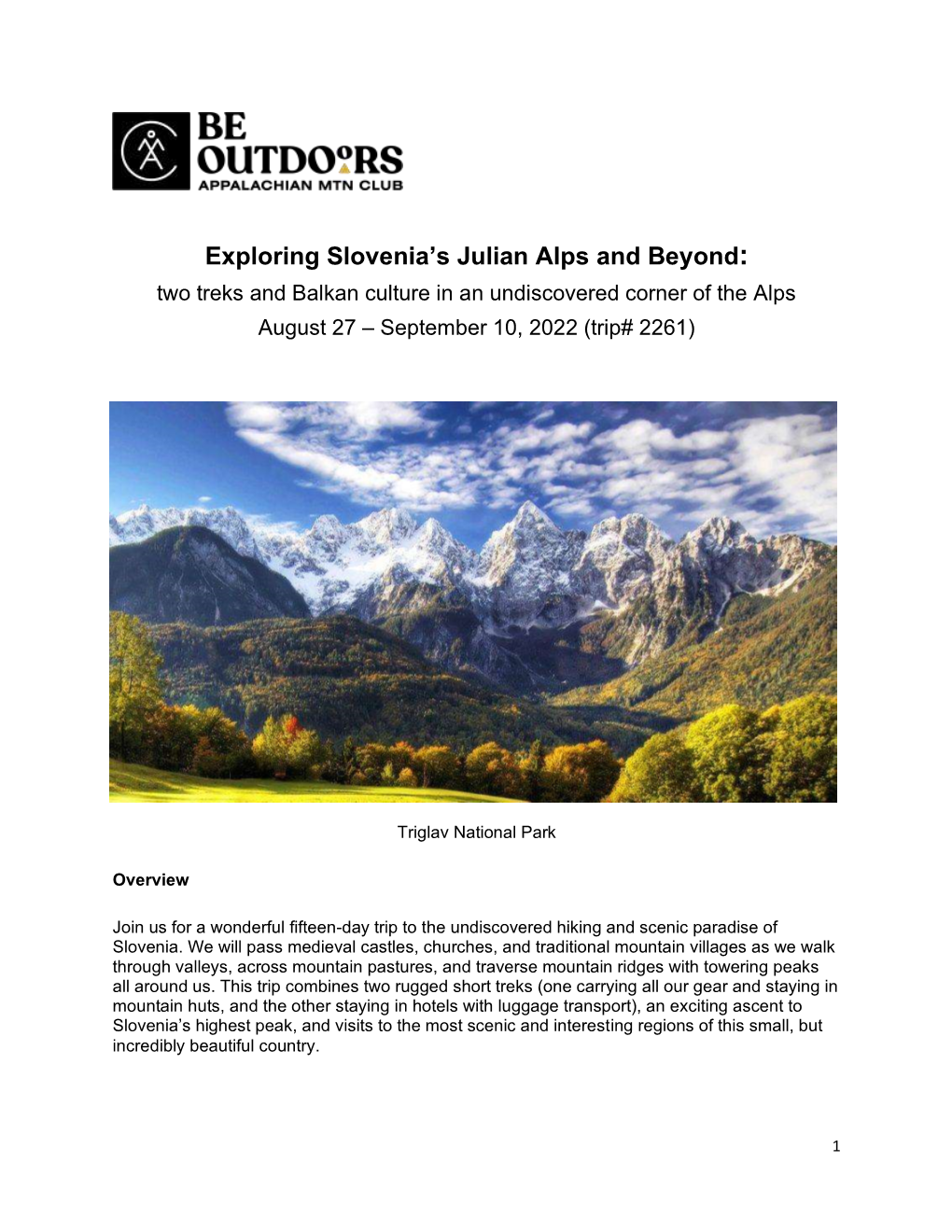 Exploring Slovenia's Julian Alps and Beyond