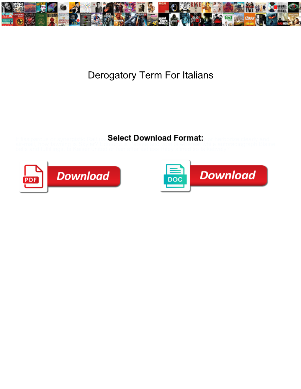 Derogatory Term for Italians