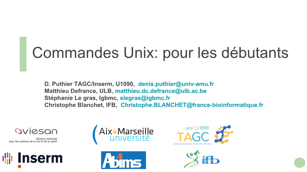 Commandes Unix: Pour Les Débutants