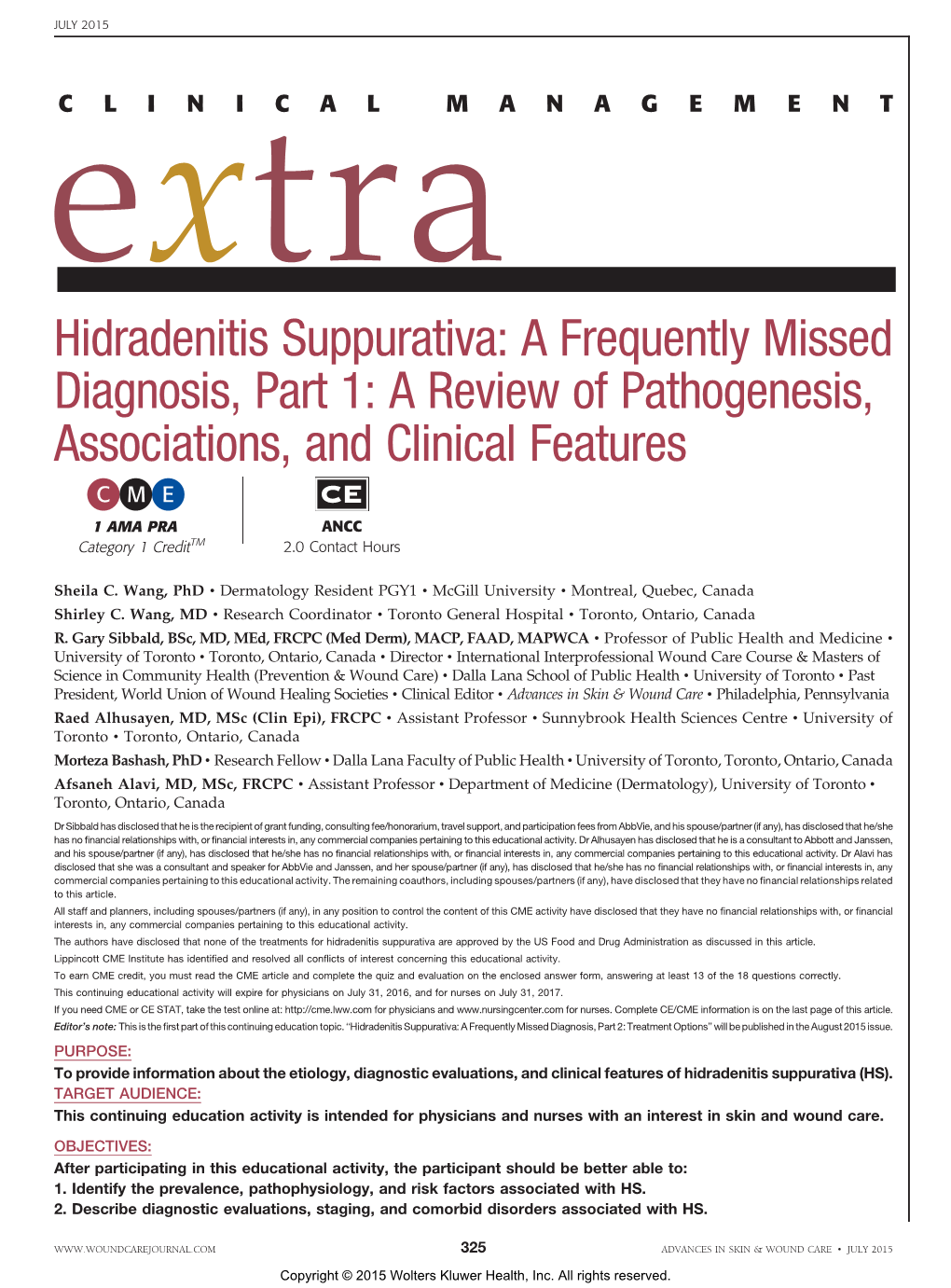 Hidradenitis Suppurativa: a Frequently Missed Diagnosis, Part 1