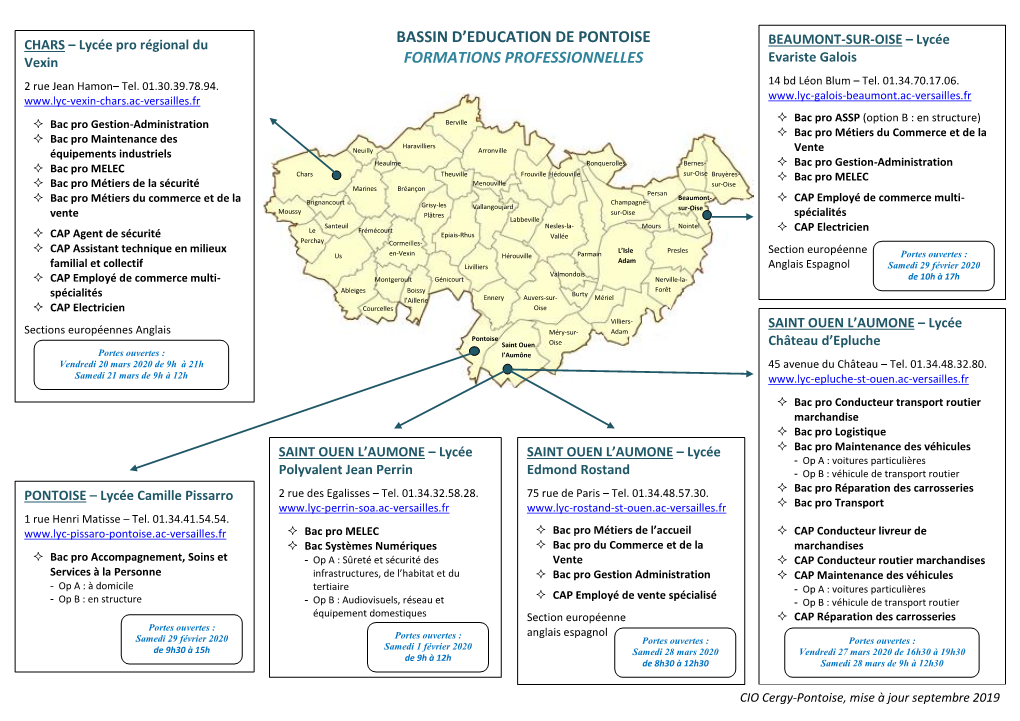 FORMATIONS PROFESSIONNELLES Evariste Galois Vexin