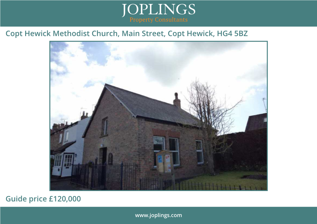 Copt Hewick Methodist Church, Main Street, Copt Hewick, HG4 5BZ