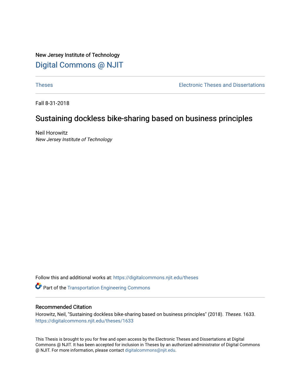 Sustaining Dockless Bike-Sharing Based on Business Principles