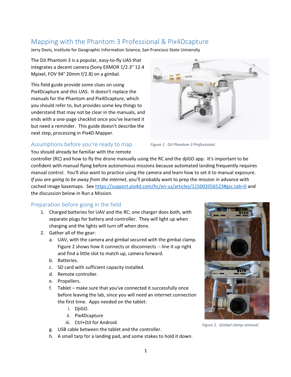 Mapping Guide to Phantom 3 and Pix4dcapture