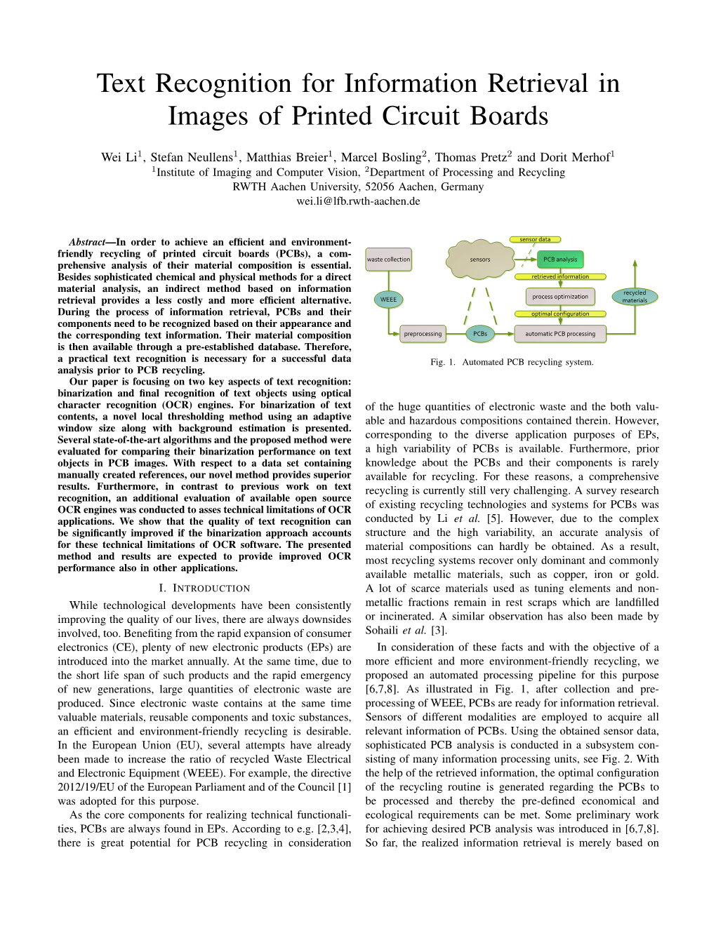 Text Recognition for Information Retrieval in Images of Printed Circuit Boards