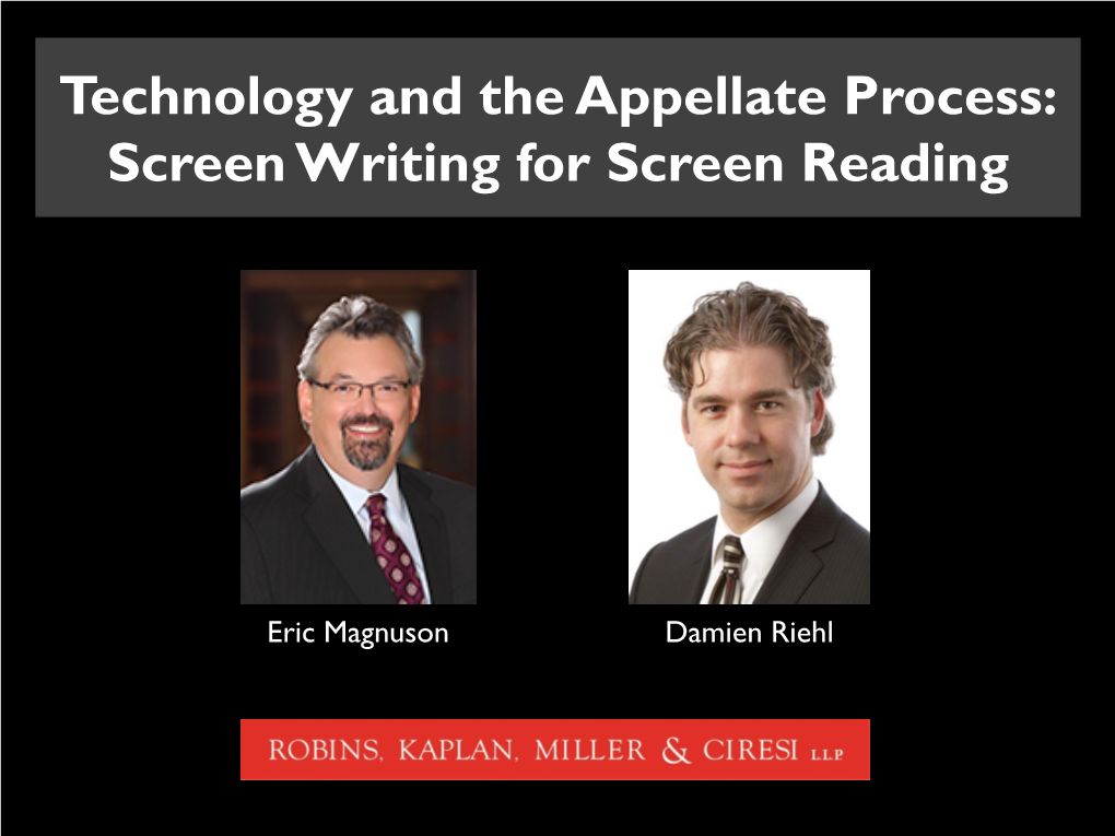 Screen Writing for Screen Reading