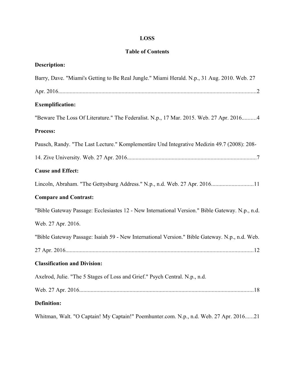 Table of Contents s260