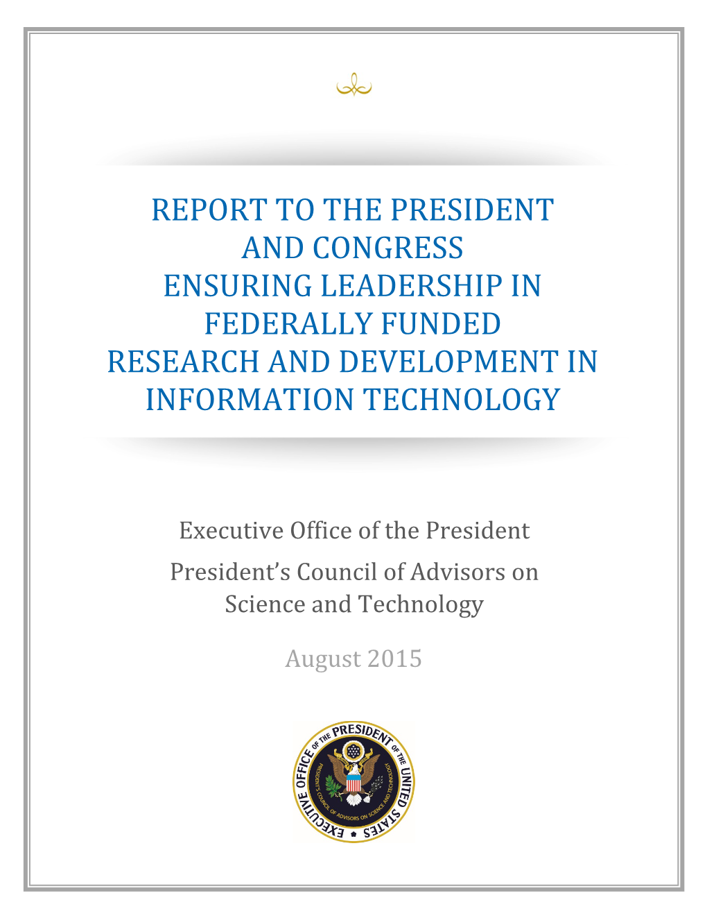 President's Council of Advisors on Science and Technology