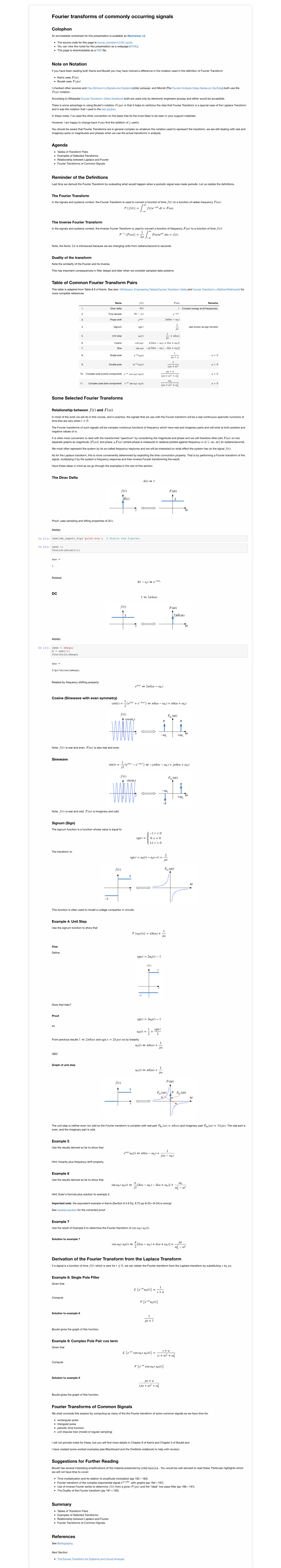 The Fourier Transform by Evaluating What Would Happen When a Periodic Signal Was Made Periodic