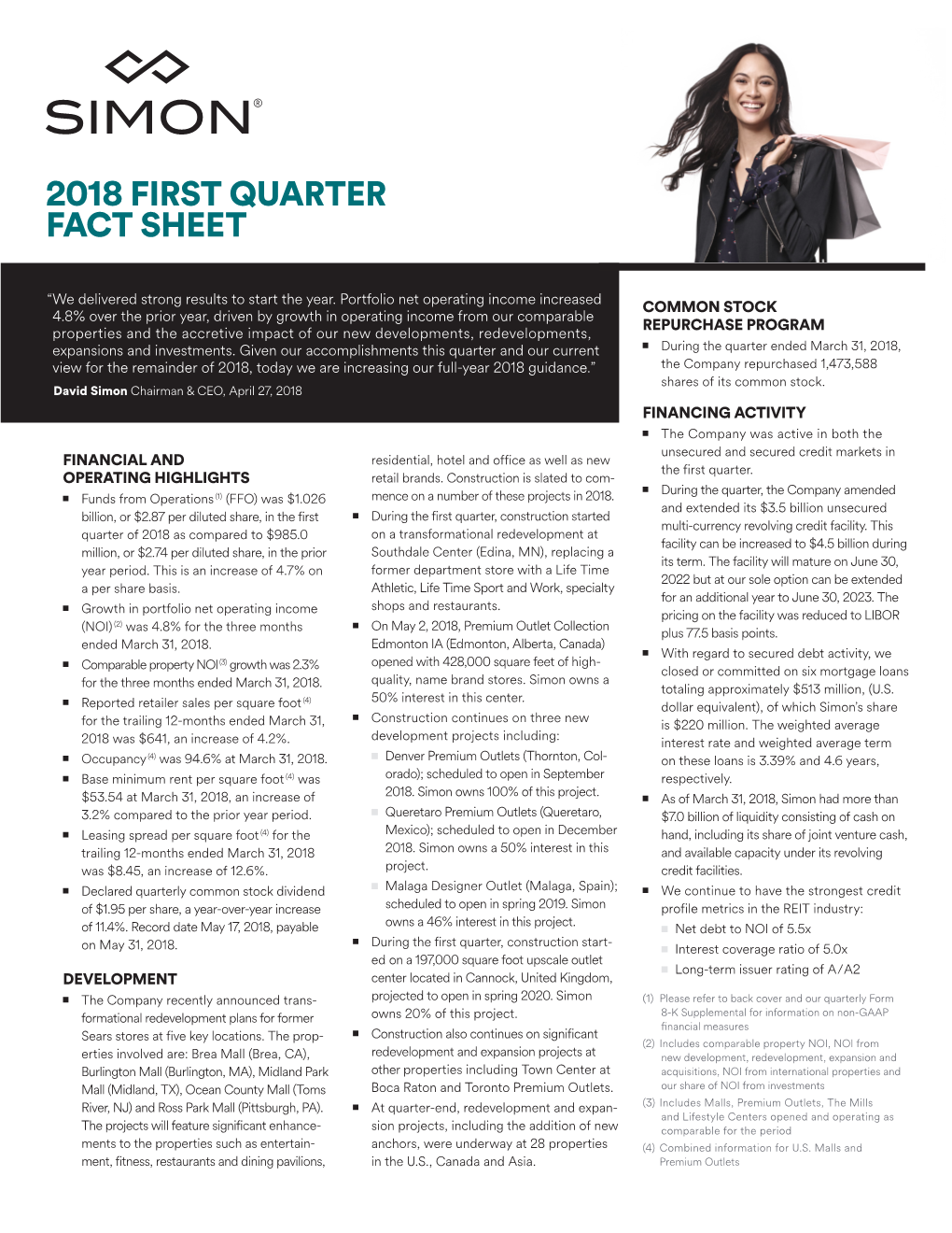 2018 First Quarter Fact Sheet