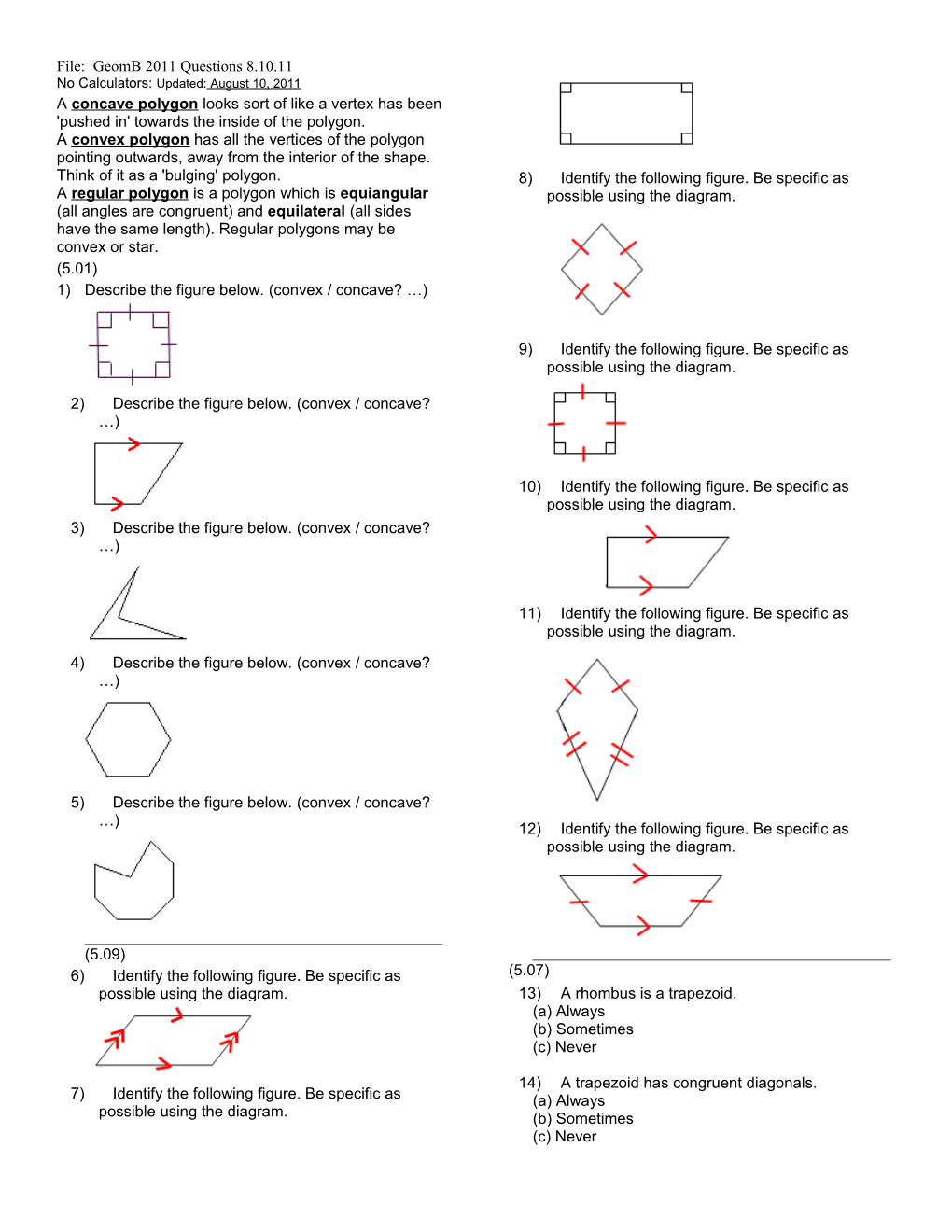 File: Geomb 2011 Questions 8.10.11