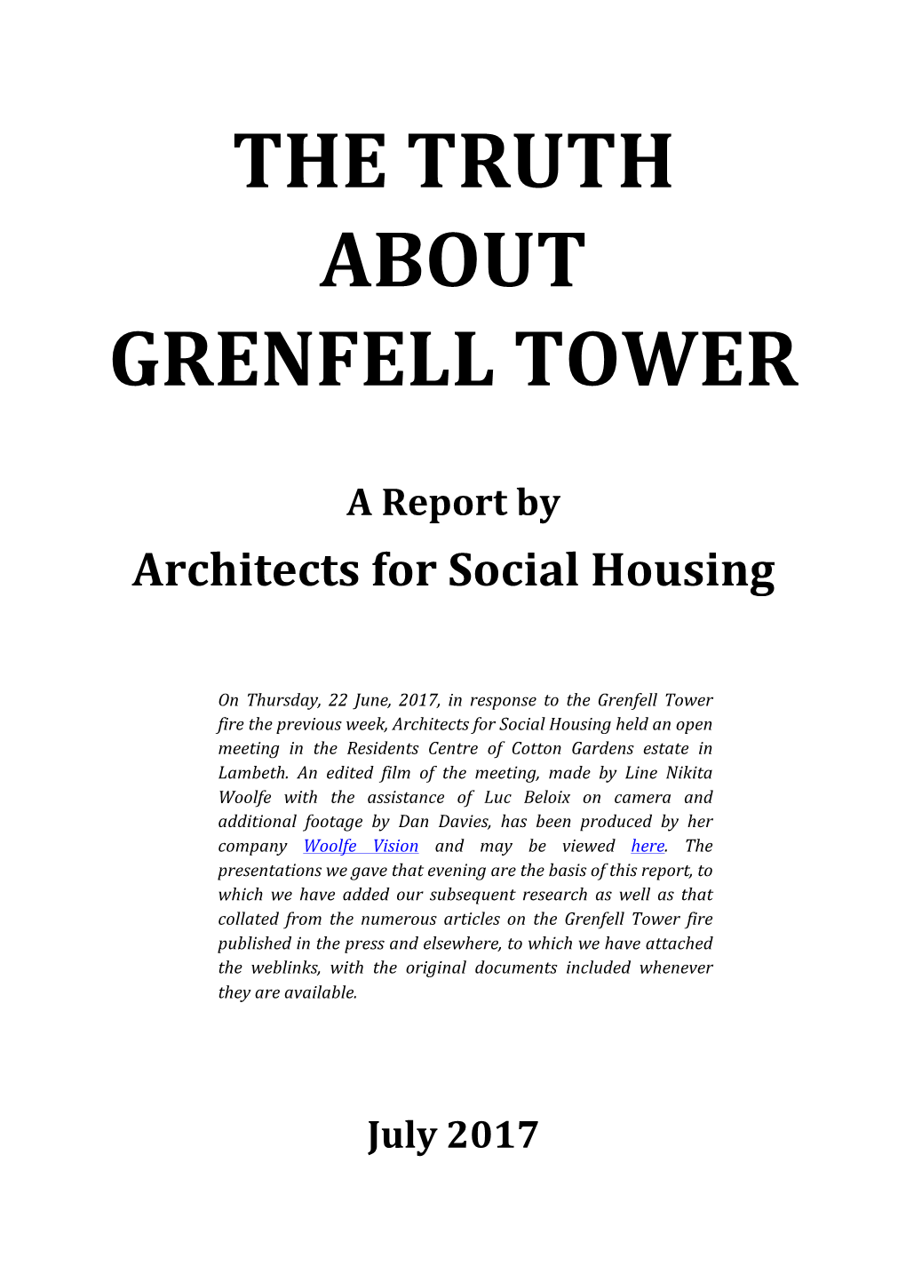 The Truth About Grenfell Tower