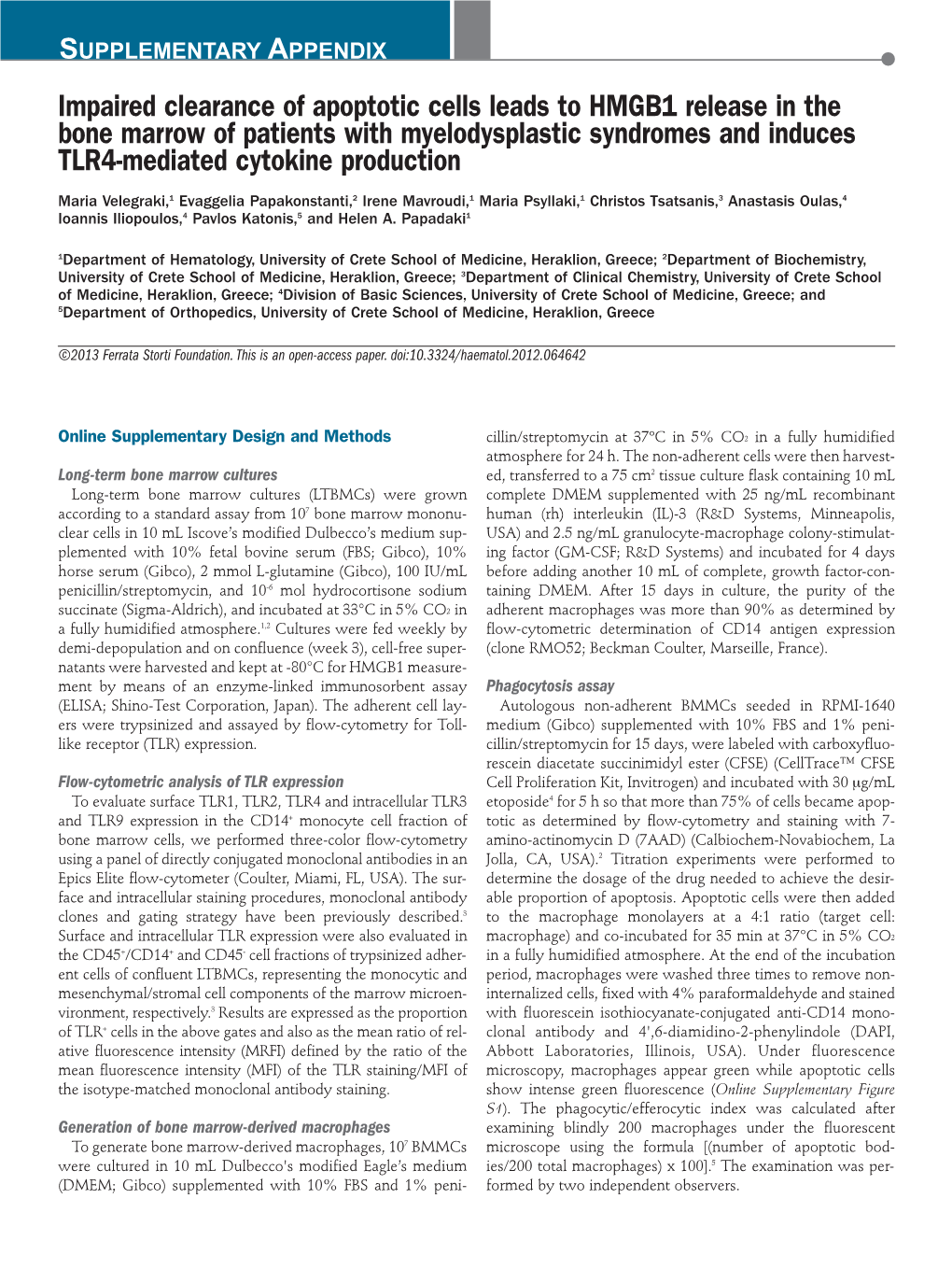 Impaired Clearance of Apoptotic Cells Leads to HMGB1 Release in The