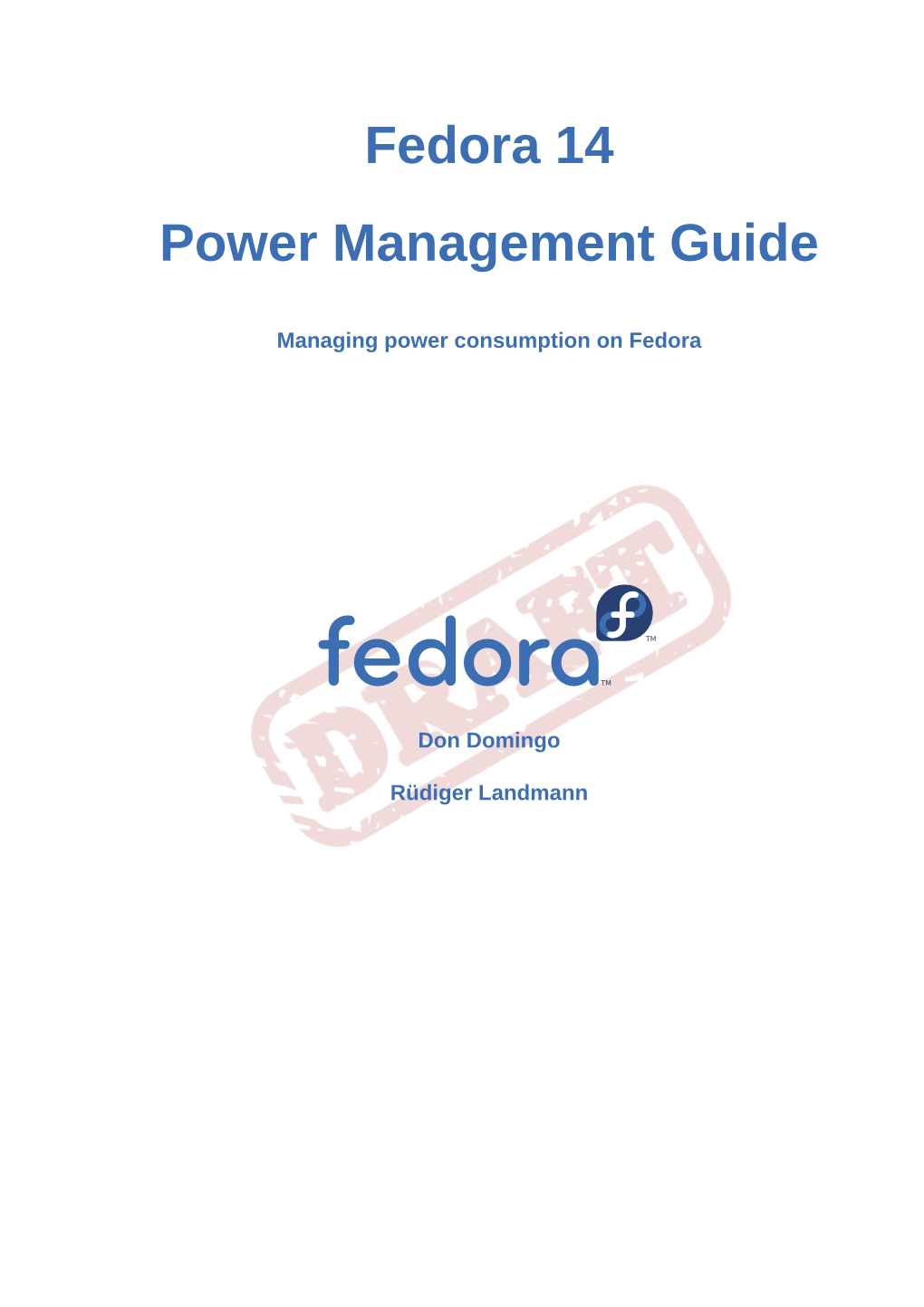 Fedora 14 Power Management Guide