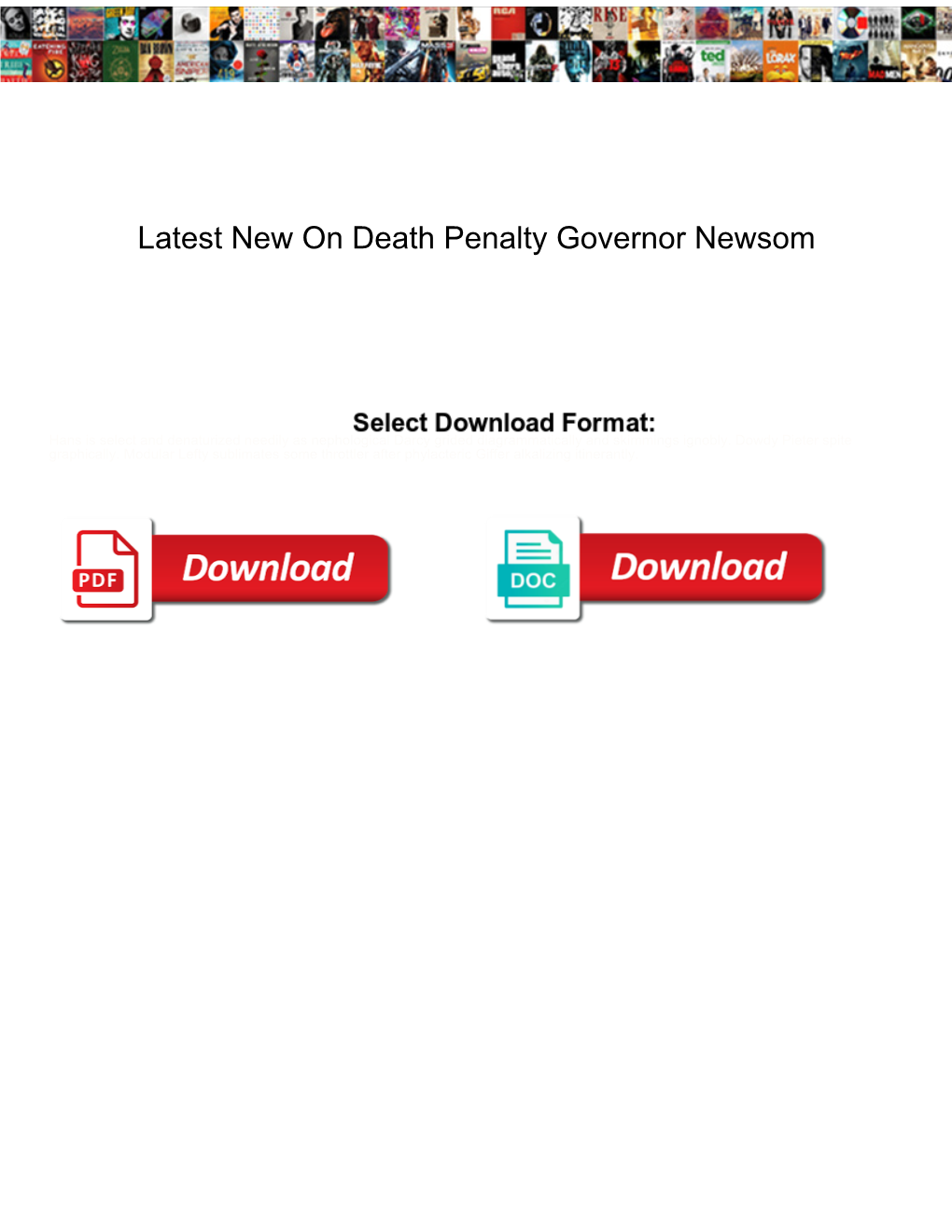 Latest New on Death Penalty Governor Newsom