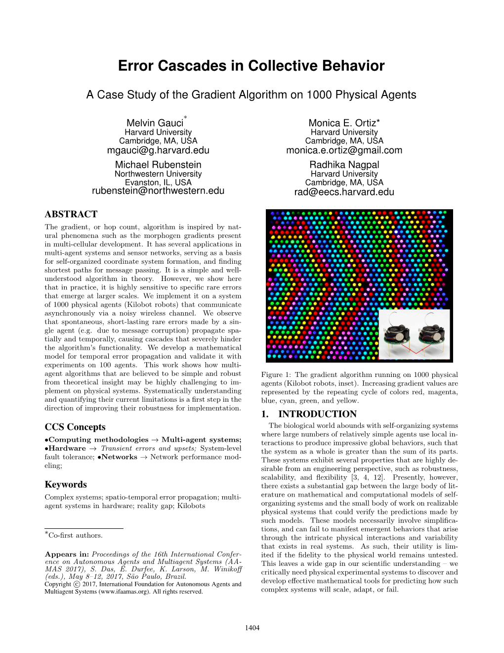 Error Cascades in Collective Behavior