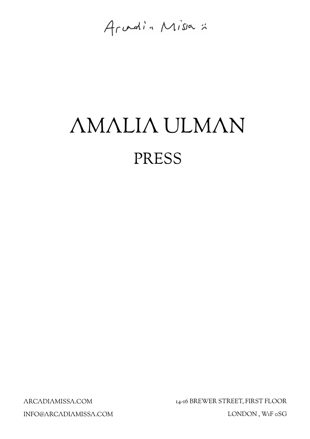 Amalia Ulman Press