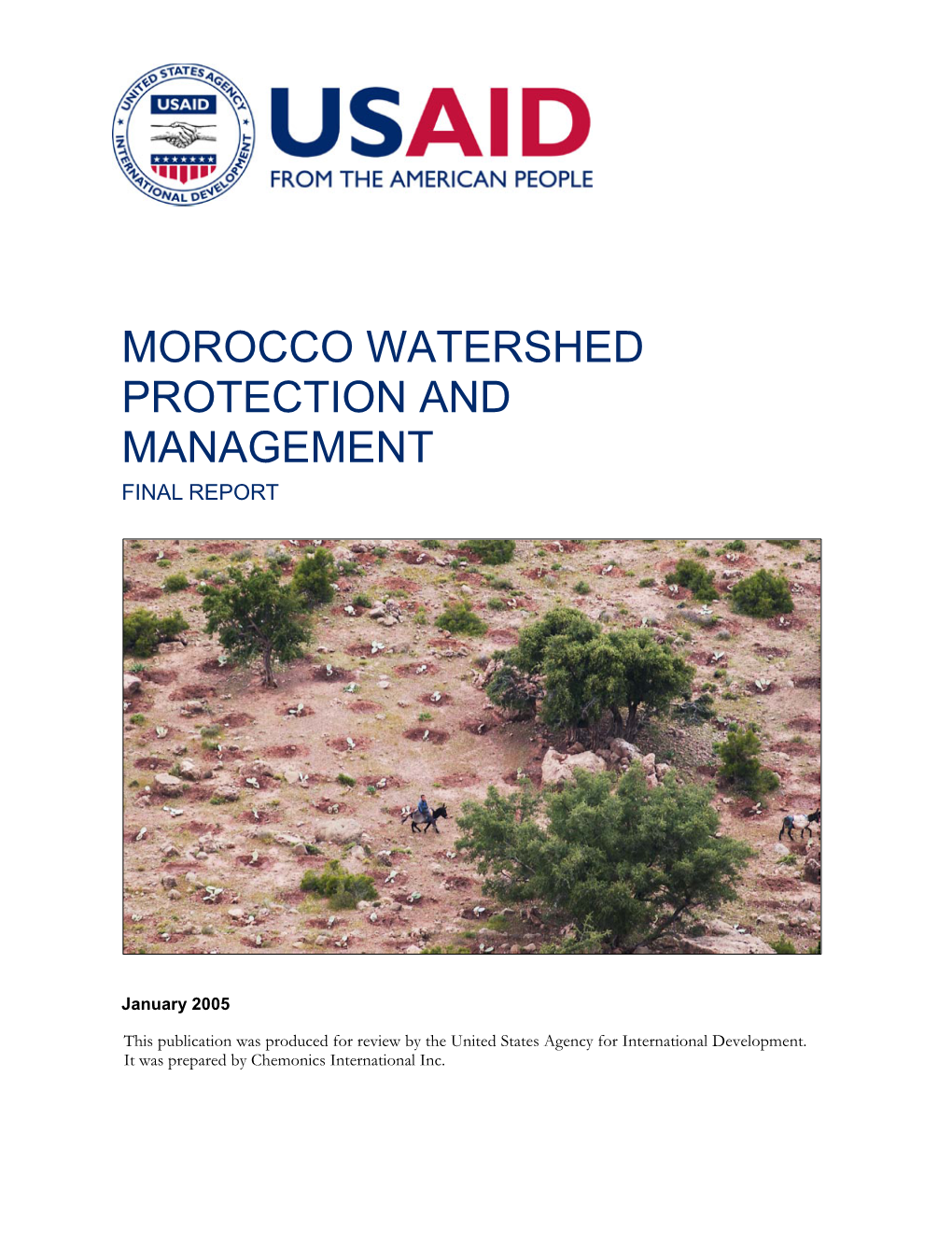 Morocco Watershed Protection and Management Final Report Contract No