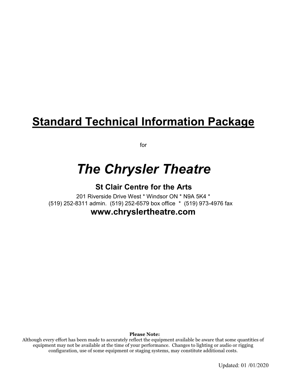 Standard Technical Information Package