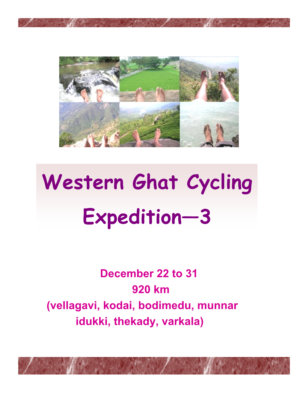 Western Ghat Trip Dec 07
