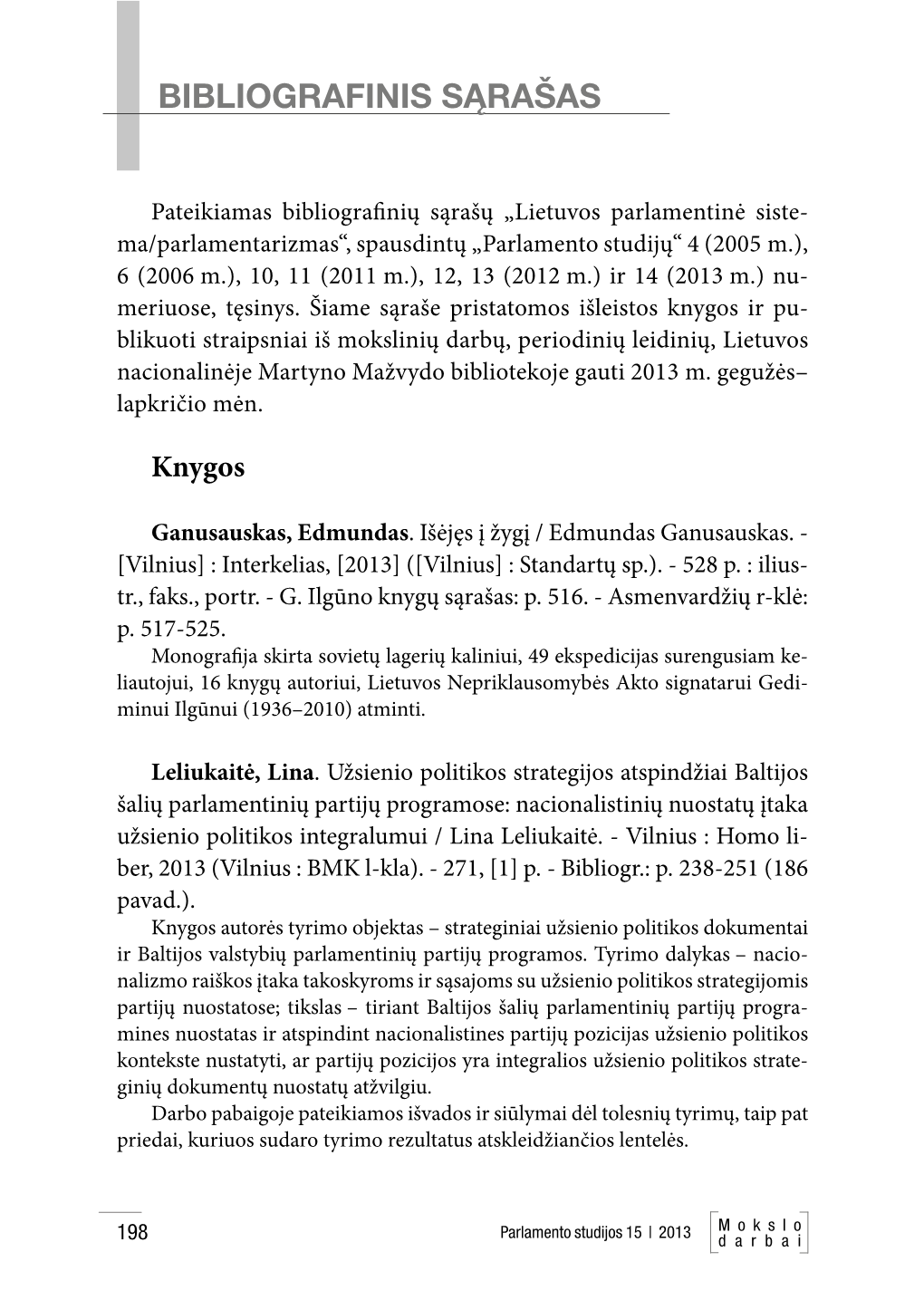 Bibliografinis Sąrašas