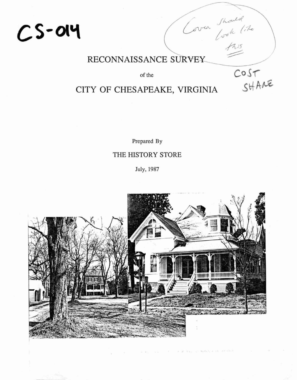 Reconnaissance Survey of the City of Chesapeake Prepared by the History Store