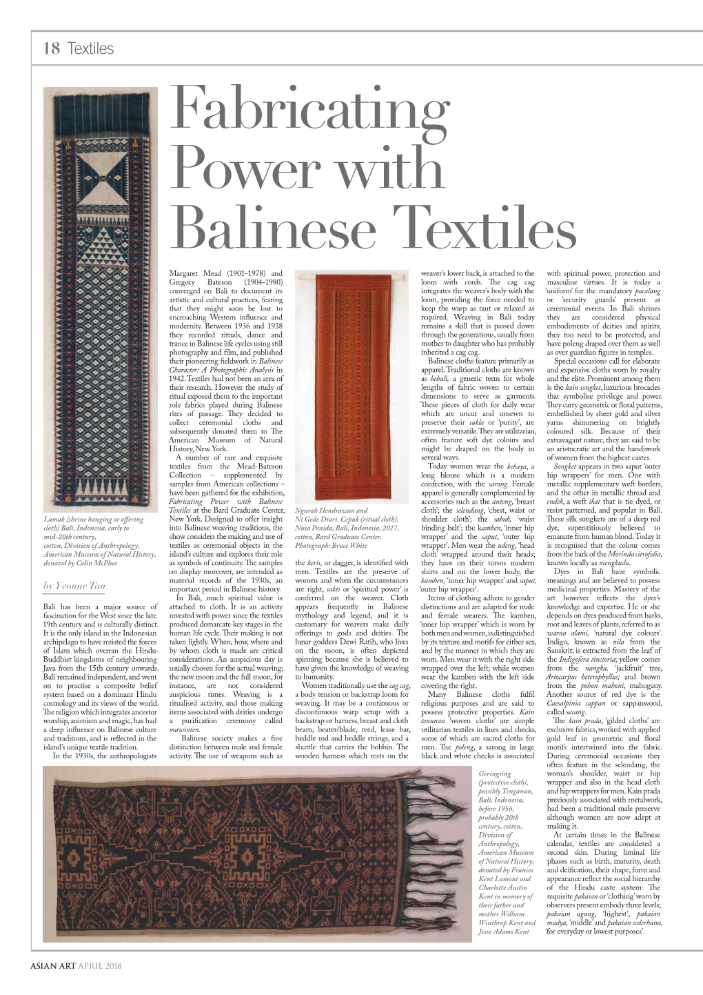 Fabricating Power with Balinese Textiles