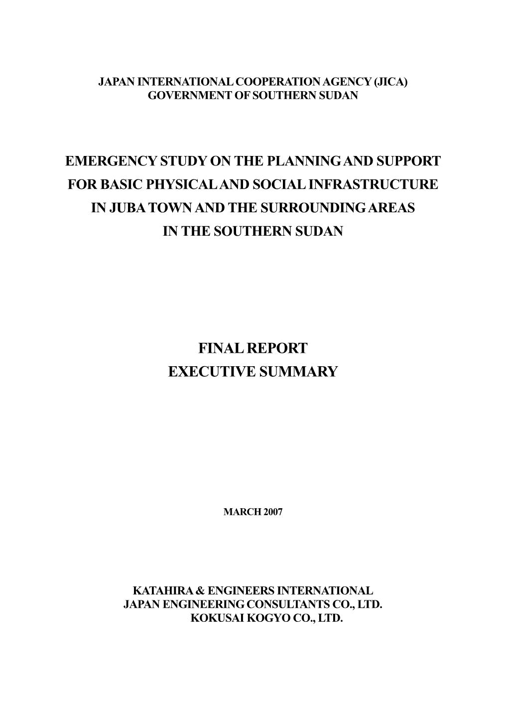 Final Report Executive Summary
