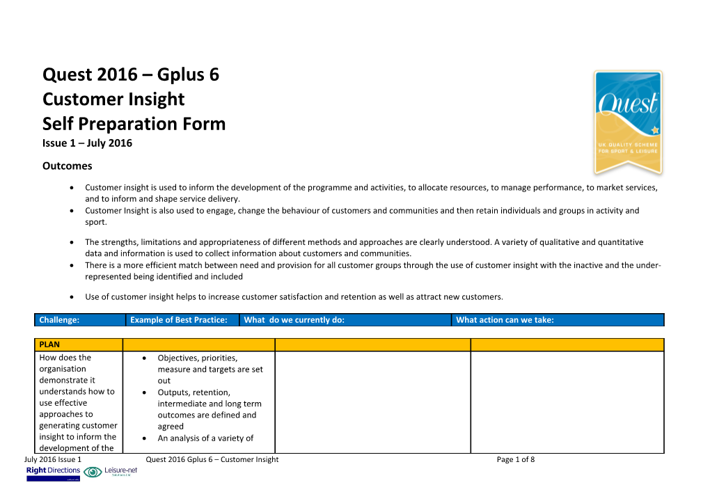 Gplus 6 Customer Insight