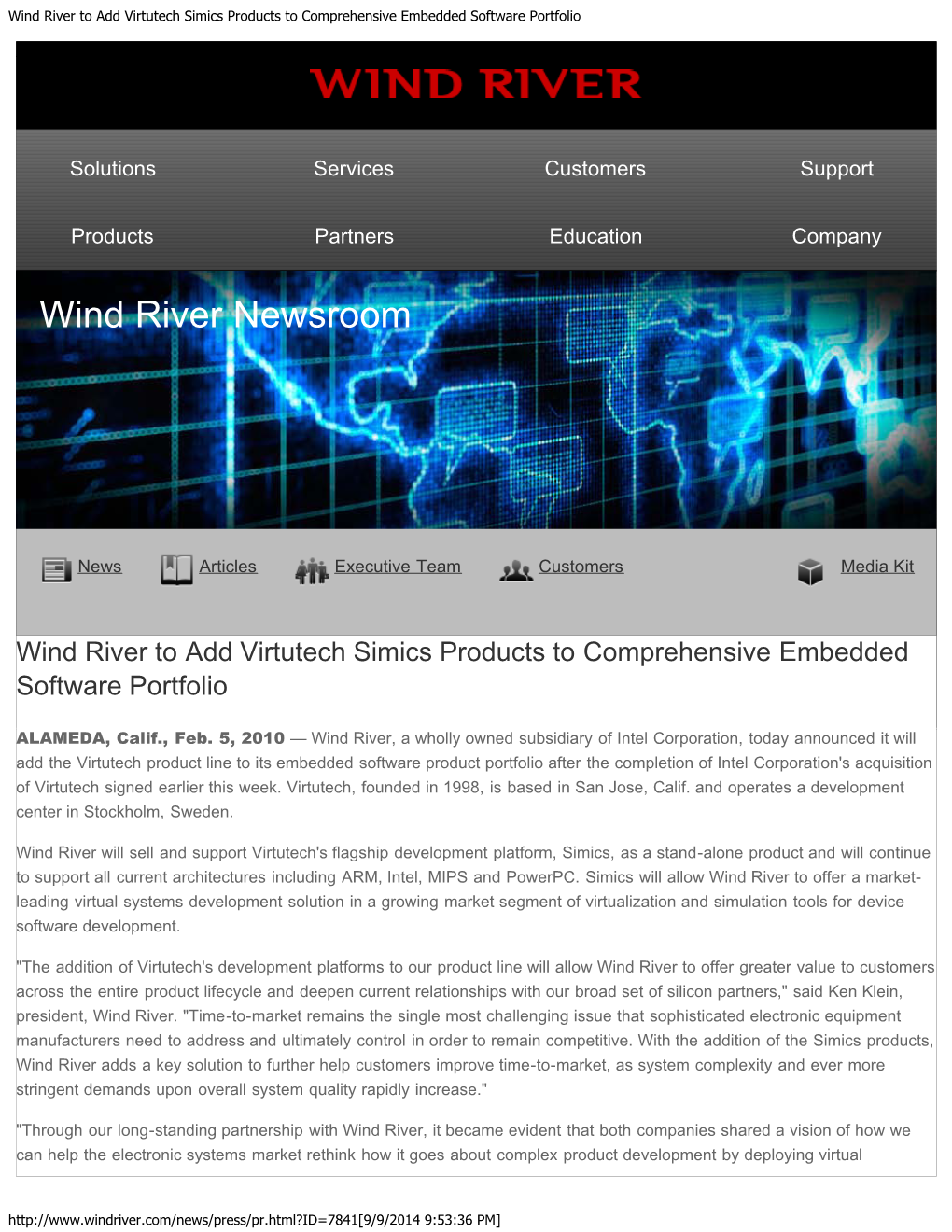 Wind River to Add Virtutech Simics Products to Comprehensive Embedded Software Portfolio