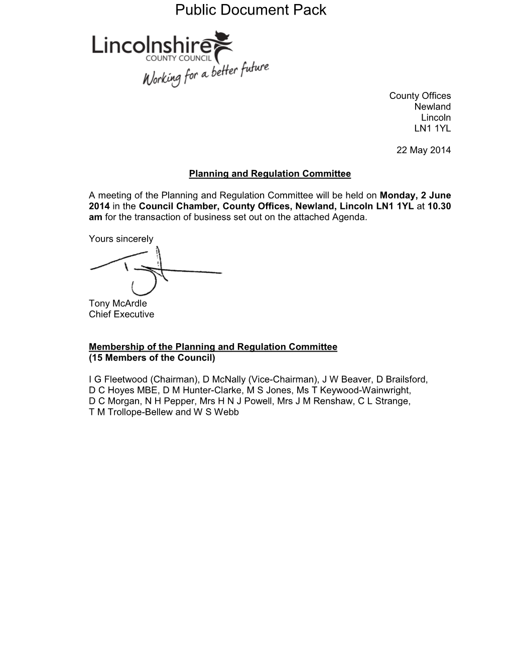 (Public Pack)Agenda Document for Planning and Regulation Committee, 02/06/2014 10:30