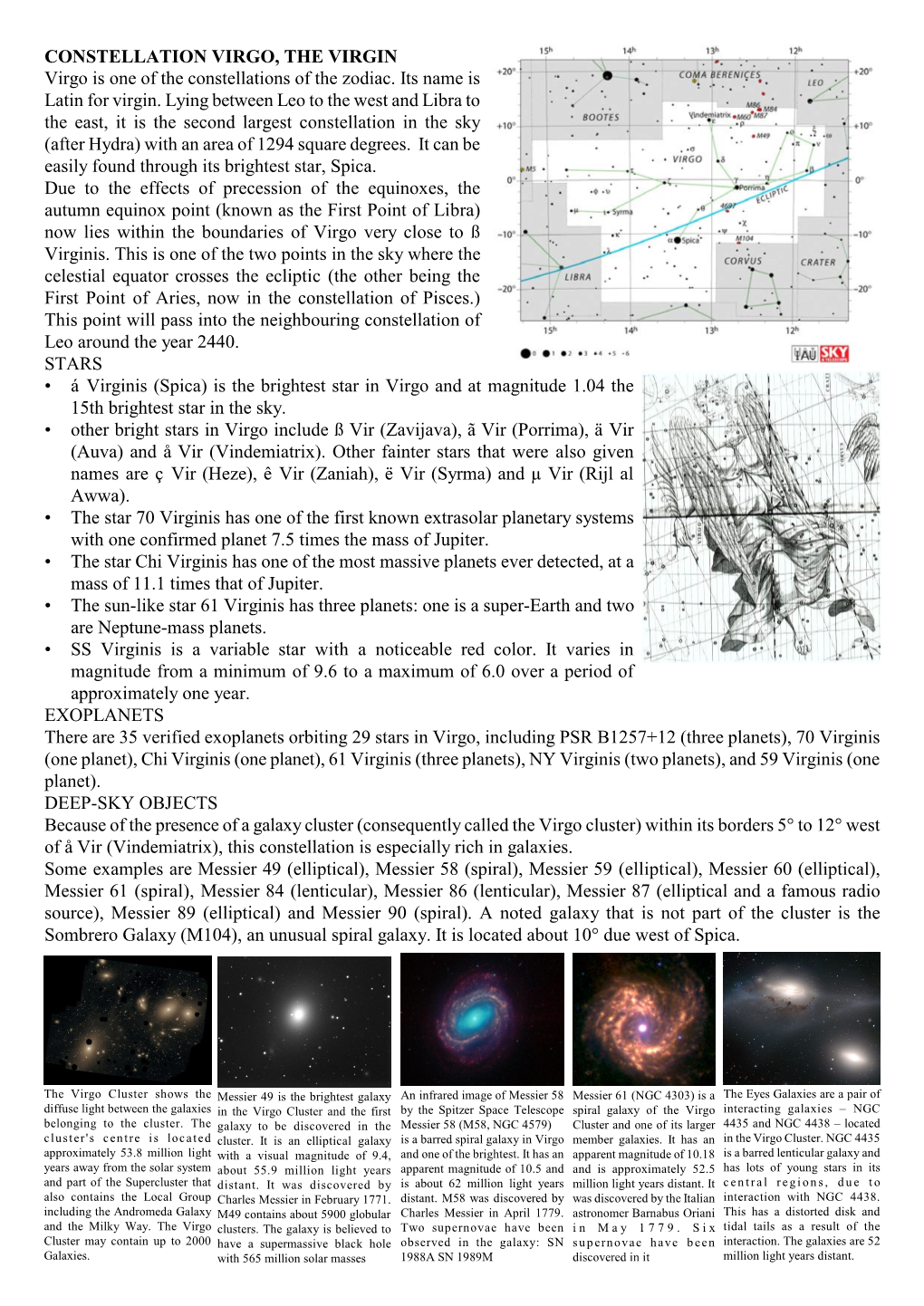 CONSTELLATION VIRGO, the VIRGIN Virgo Is One of the Constellations of the Zodiac