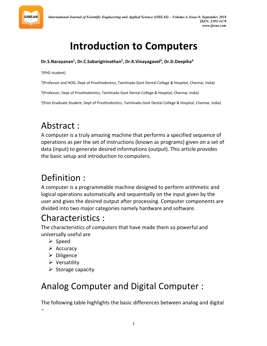 Introduction to Computers