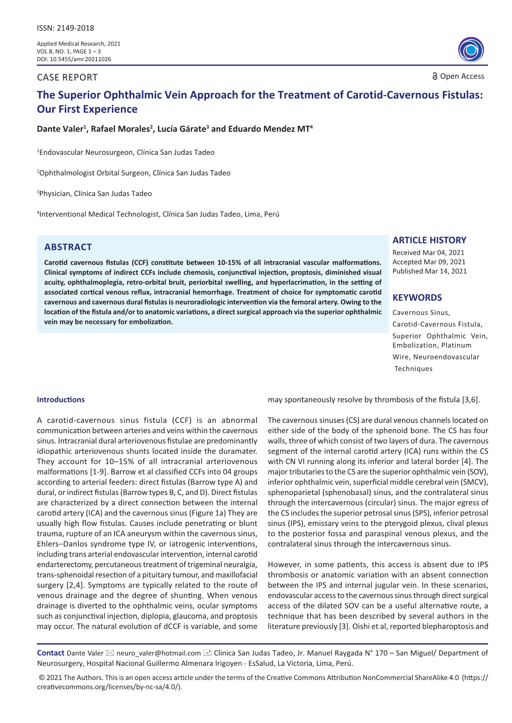 The Superior Ophthalmic Vein Approach for the Treatment Of