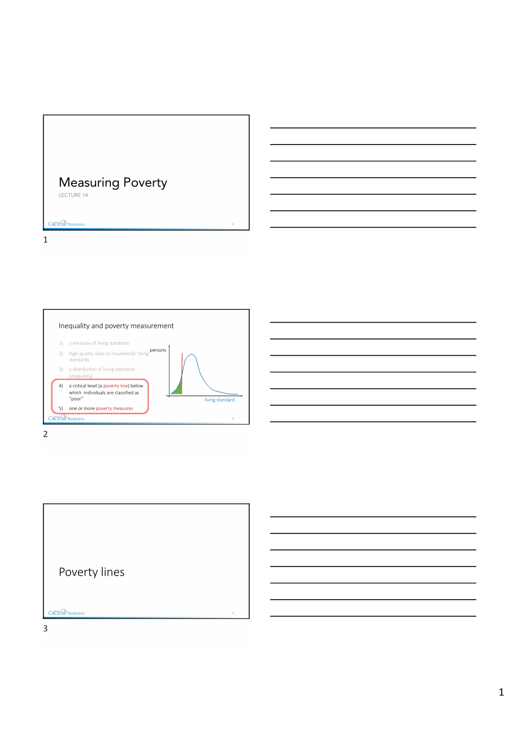 Measuring Poverty Poverty Lines