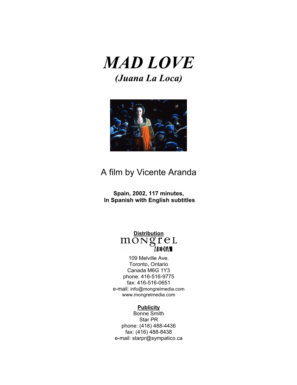 MAD LOVE (Juana La Loca)