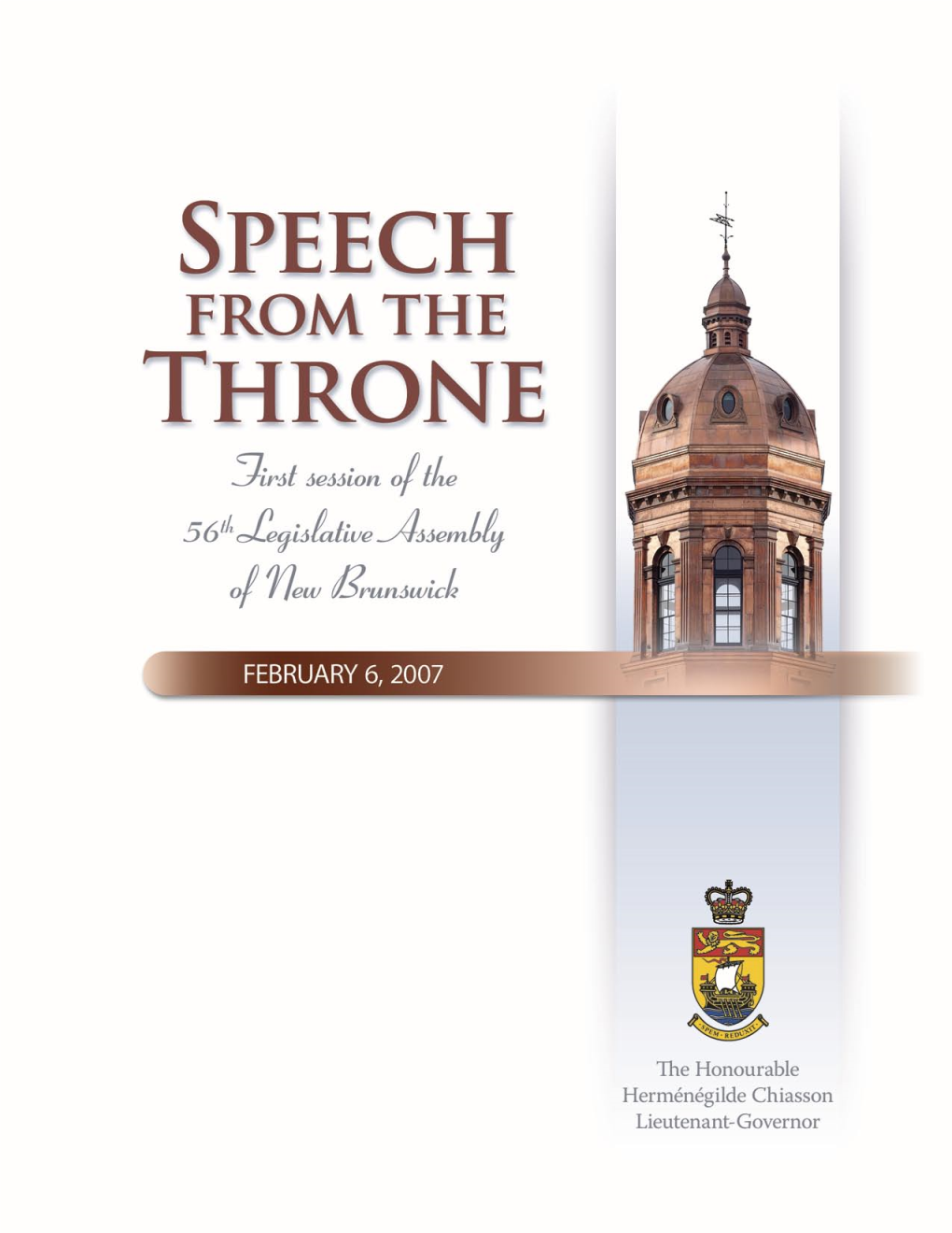 Throne Speech 2007