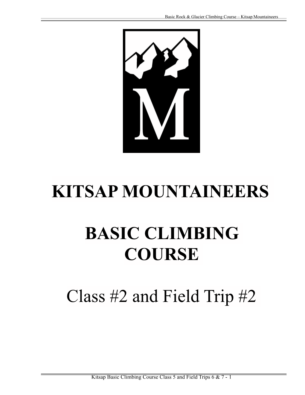 2019 Kitsap Basic Climbing