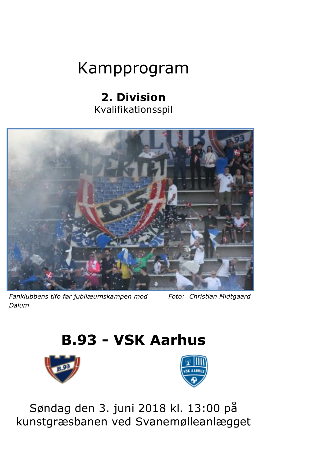 Kampprogram B.93-VSK Aarhus