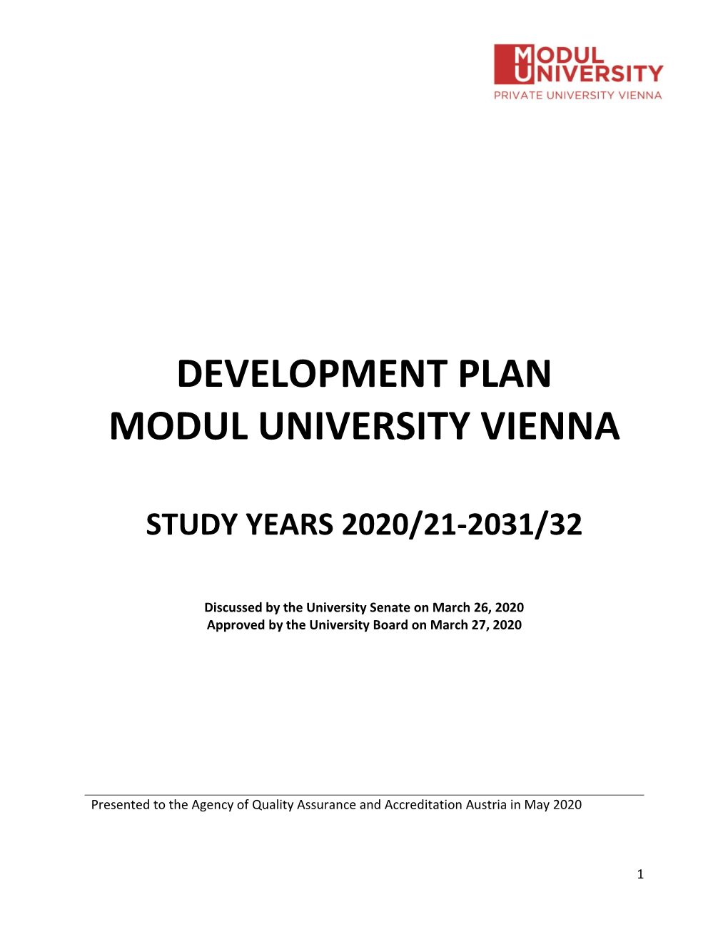Development Plan Modul University Vienna