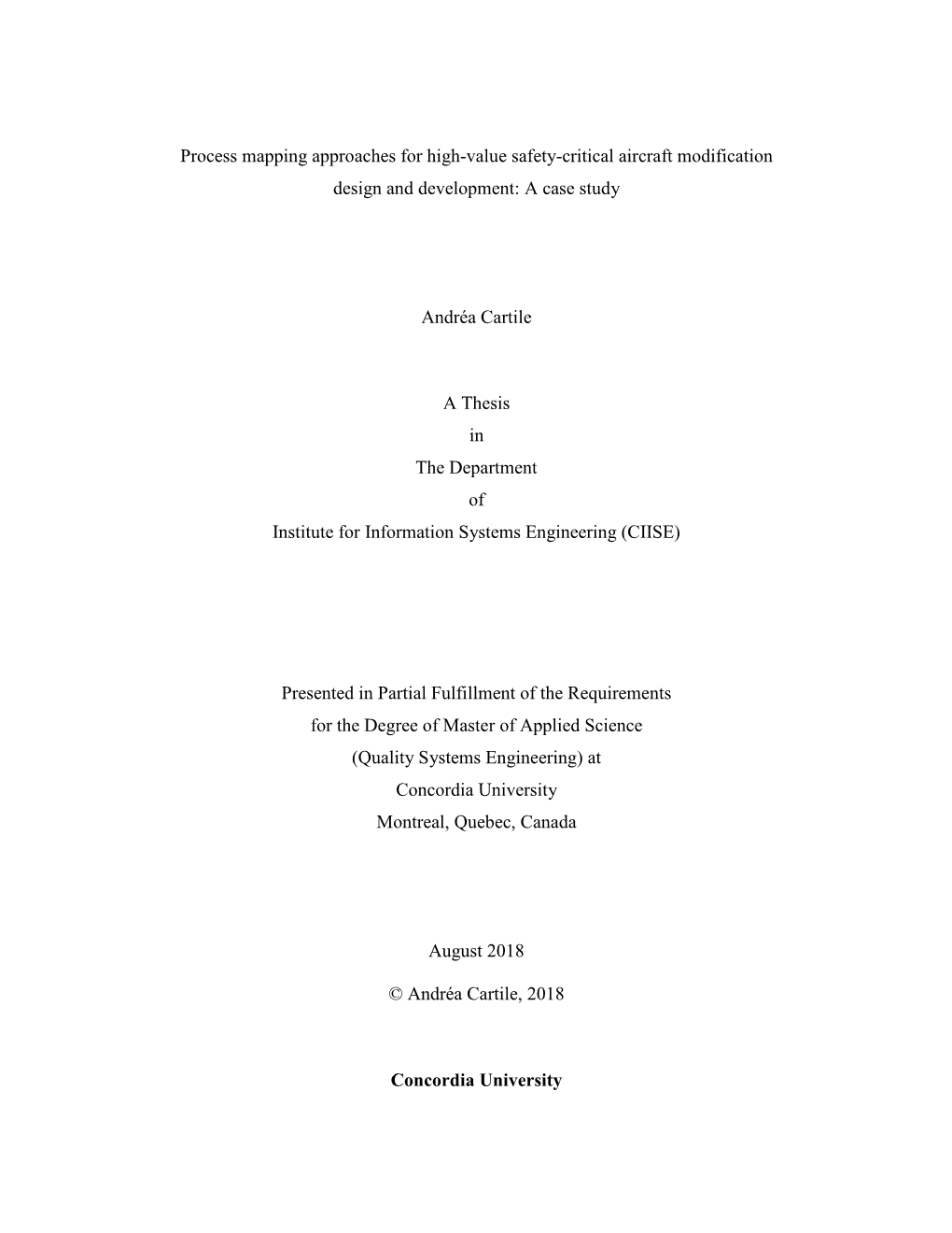 Process Mapping Approaches for High-Value Safety-Critical Aircraft Modification Design and Development: a Case Study