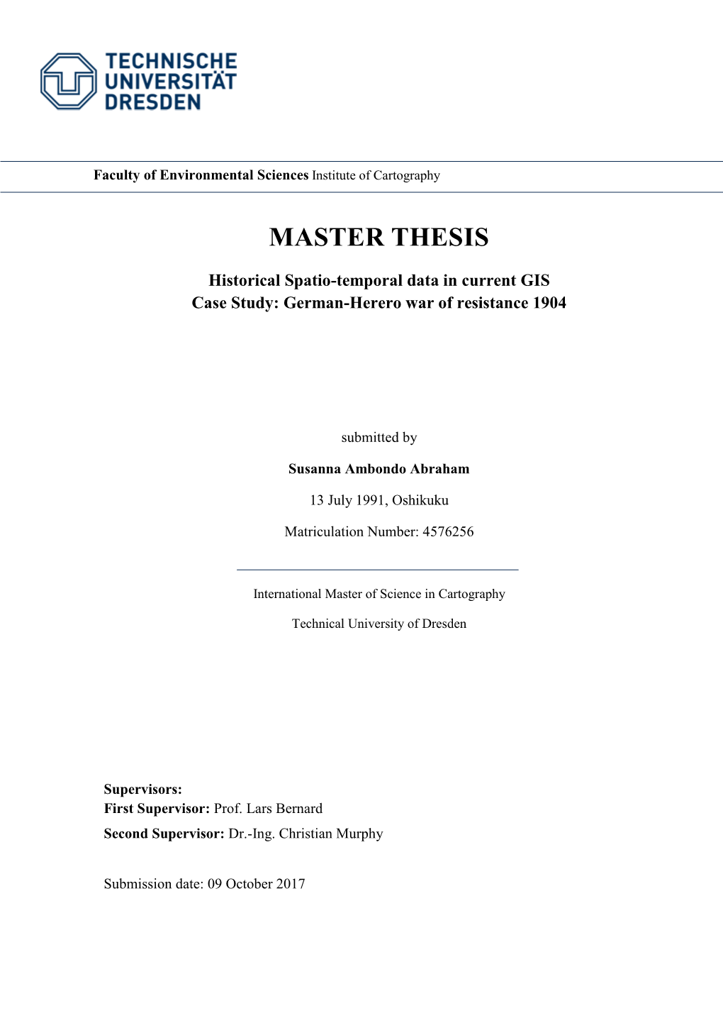 Master Thesis