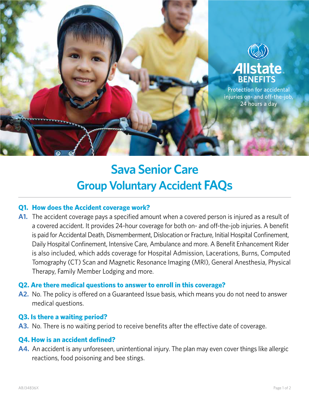 Sava Senior Care Group Voluntary Accident Faqs