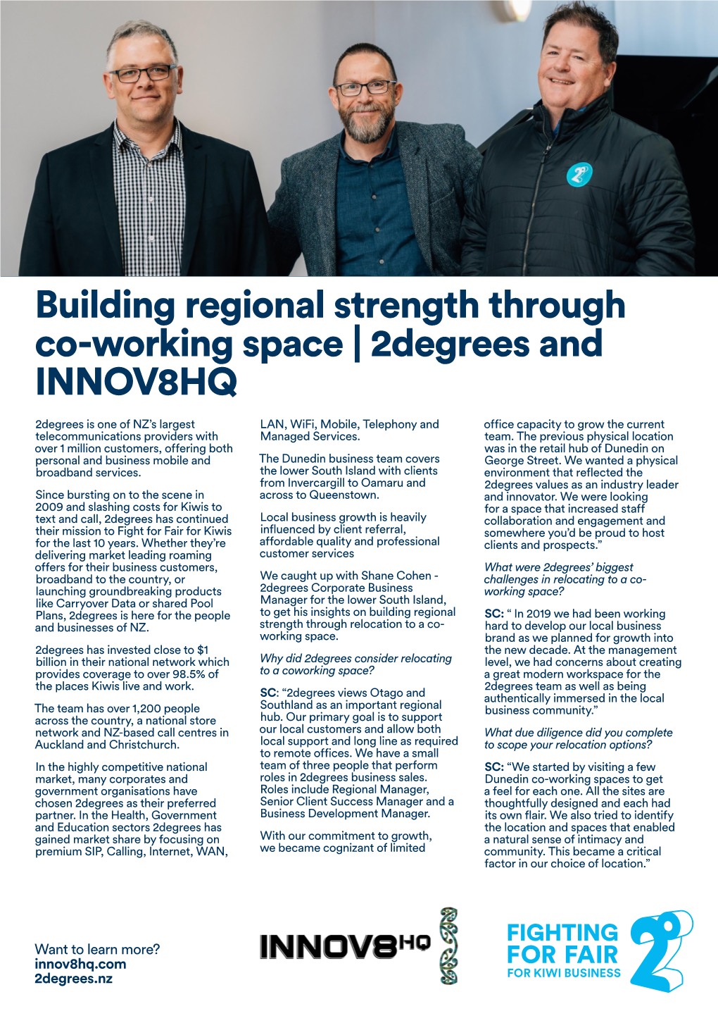 Building Regional Strength Through Co-Working Space | 2Degrees and INNOV8HQ