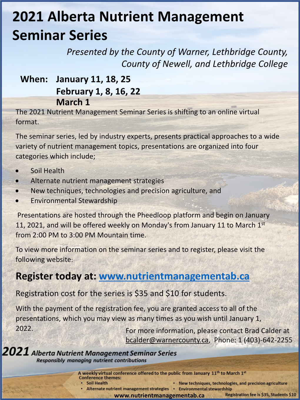 2021 Alberta Nutrient Management Seminar Series