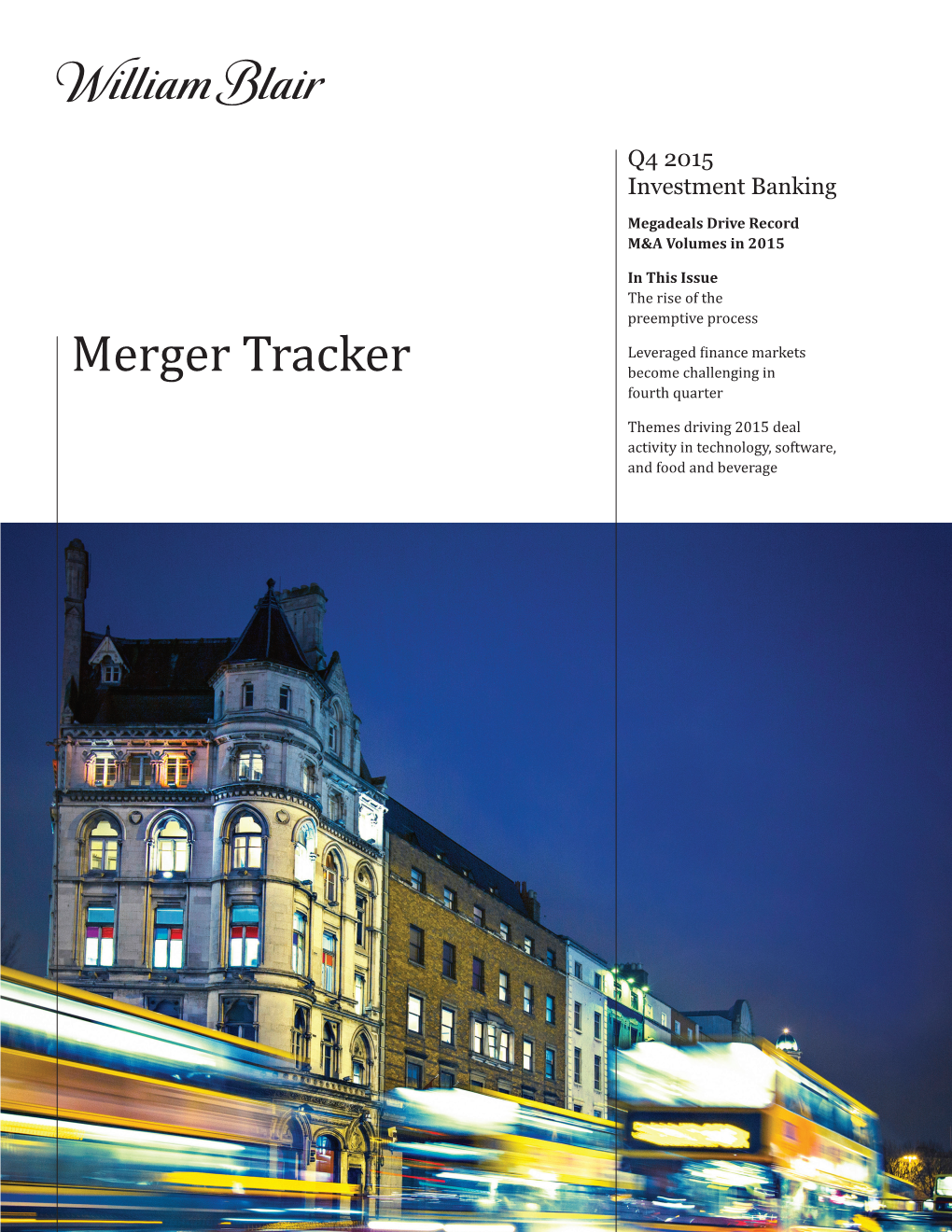 Merger Tracker Become Challenging in Fourth Quarter